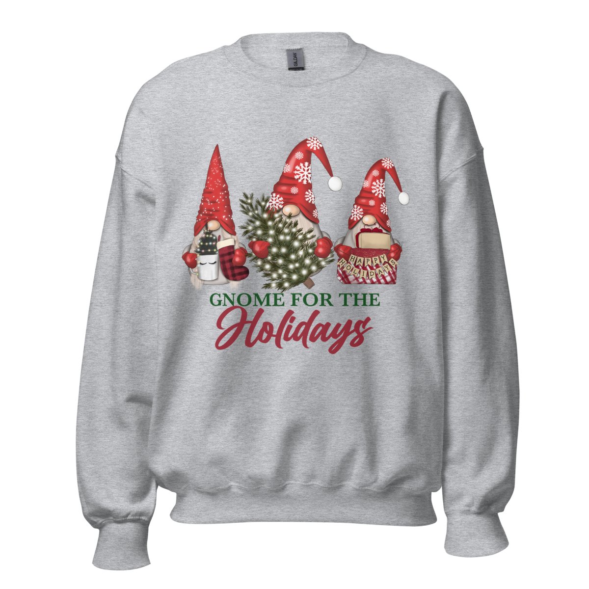 Monogrammed 'Gnome For The Holidays' Crewneck Sweatshirt - United Monograms