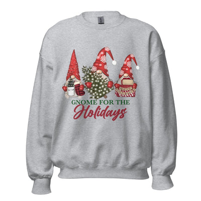 Monogrammed 'Gnome For The Holidays' Crewneck Sweatshirt - United Monograms