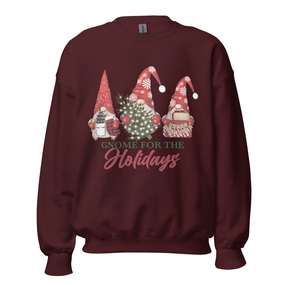 Monogrammed 'Gnome For The Holidays' Crewneck Sweatshirt - United Monograms