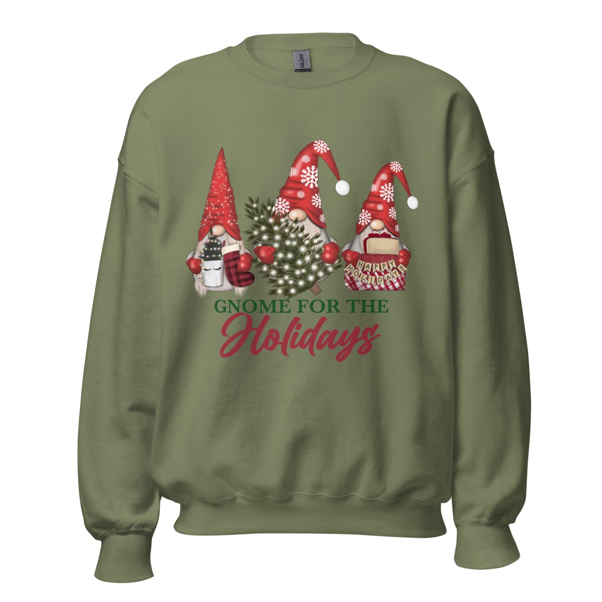 Monogrammed 'Gnome For The Holidays' Crewneck Sweatshirt - United Monograms