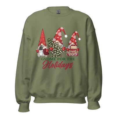 Monogrammed 'Gnome For The Holidays' Crewneck Sweatshirt - United Monograms