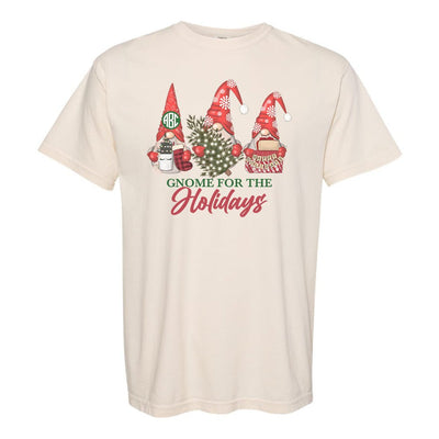 Monogrammed 'Gnome for the Holidays' T-Shirt - United Monograms