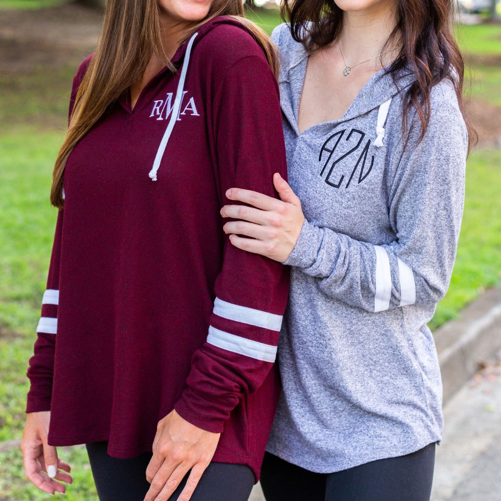 Monogrammed Hacci Hoodie - United Monograms