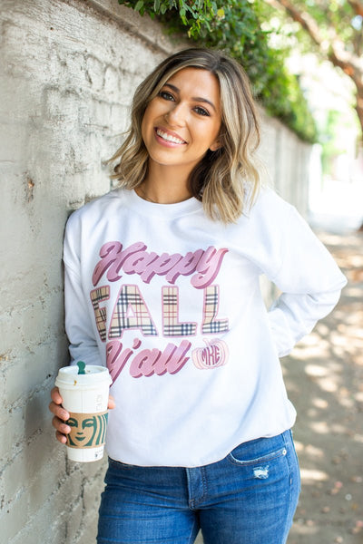 Monogrammed 'Happy Fall Y'all' Crewneck Sweatshirt - United Monograms