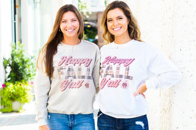Monogrammed 'Happy Fall Y'all' Crewneck Sweatshirt - United Monograms