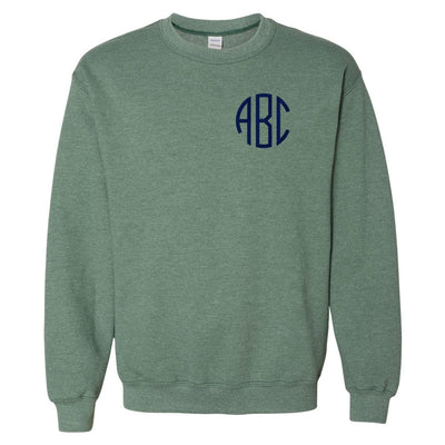 Monogrammed Heather Crewneck Sweatshirt - United Monograms