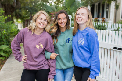 Monogrammed Heather Crewneck Sweatshirt - United Monograms