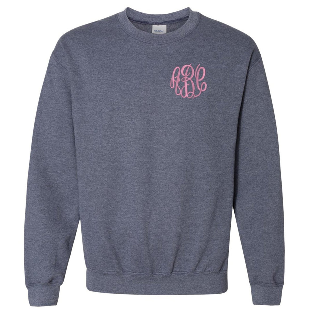 ◇PRENDA◇ STAR PDC UNIFORM SWEATSHIRT HEATHER GRAY monogrammed-heather-crewneck-