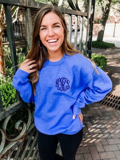 Monogrammed Heather Crewneck Sweatshirt - United Monograms