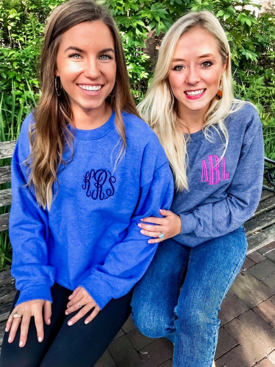 Monogrammed Heather Crewneck Sweatshirt - United Monograms
