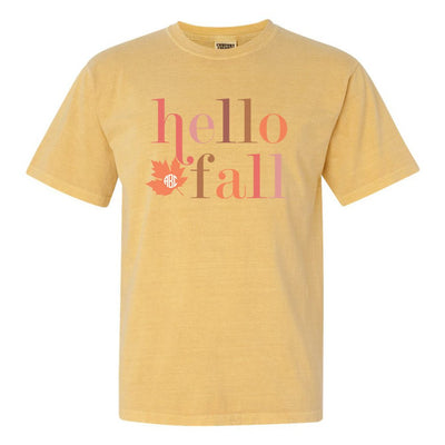 Monogrammed 'Hello Fall' T-Shirt - United Monograms