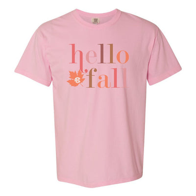 Monogrammed 'Hello Fall' T-Shirt - United Monograms