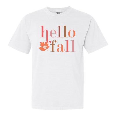 Monogrammed 'Hello Fall' T-Shirt - United Monograms