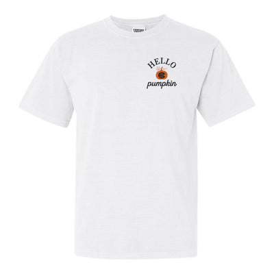 Monogrammed Hello Pumpkin Comfort Colors T-Shirt - United Monograms