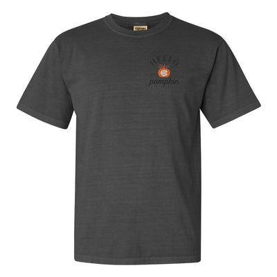 Monogrammed Hello Pumpkin Comfort Colors T-Shirt - United Monograms