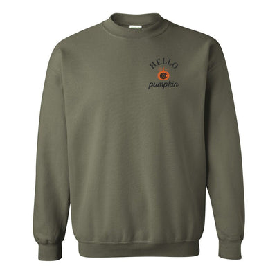 Monogrammed Hello Pumpkin Crewneck Sweatshirt - United Monograms