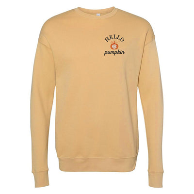 Monogrammed Hello Pumpkin Premium Crewneck Sweatshirt - United Monograms