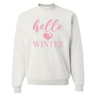 Monogrammed 'Hello Winter' Crewneck Sweatshirt - United Monograms