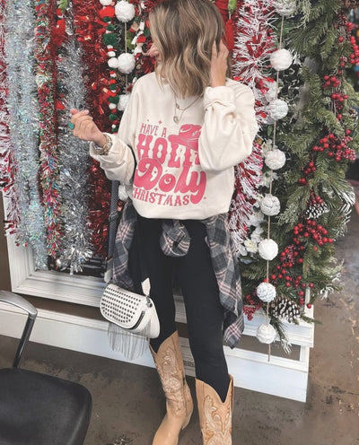 Monogrammed 'Holiday Dolly' Crewneck Sweatshirt - United Monograms