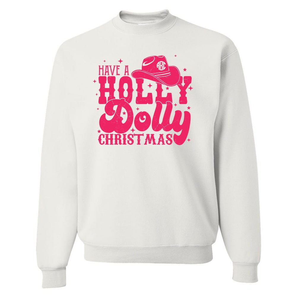 Monogrammed 'Holiday Dolly' Crewneck Sweatshirt - United Monograms