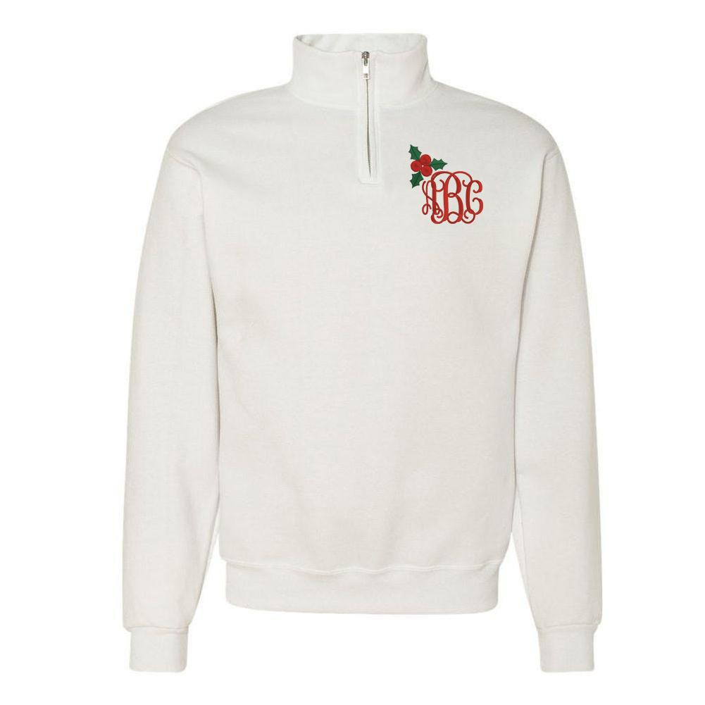Monogrammed Holly Quarter Zip Sweatshirt - United Monograms