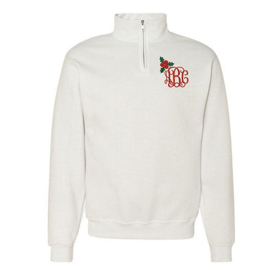 Monogrammed Holly Quarter Zip Sweatshirt - United Monograms