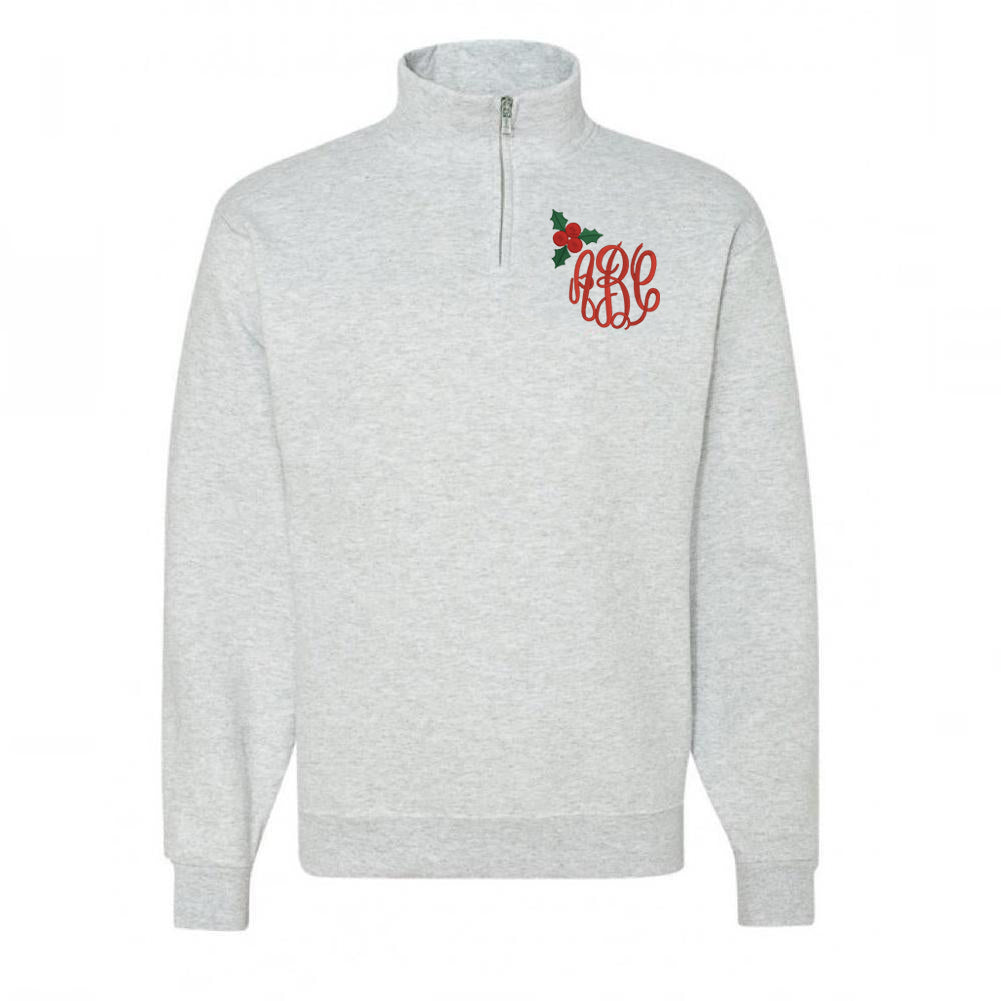 Monogrammed Holly Quarter Zip Sweatshirt - United Monograms