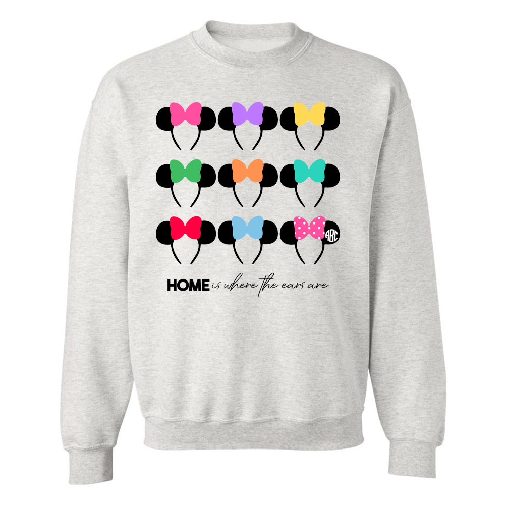 Monogrammed 'Home Is Where The Ears Are' Crewneck Sweatshirt - United Monograms