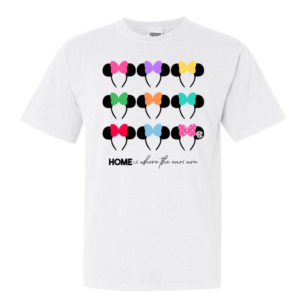 Monogrammed 'Home Is Where The Ears Are' T-Shirt - United Monograms