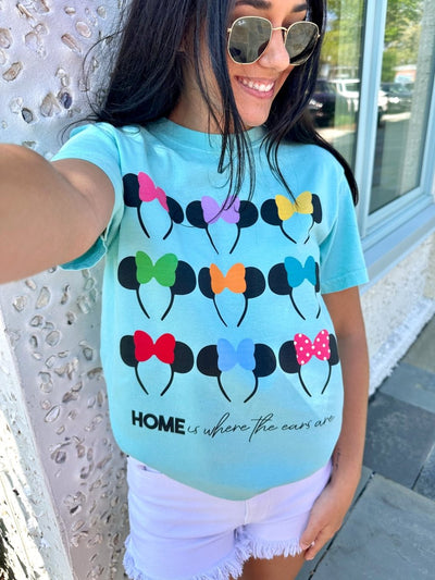 Monogrammed 'Home Is Where The Ears Are' T-Shirt - United Monograms