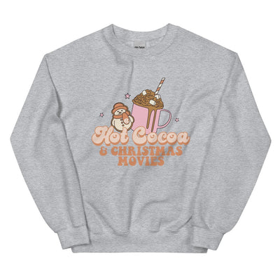 Monogrammed 'Hot Cocoa & Christmas Movies' Crewneck Sweatshirt - United Monograms