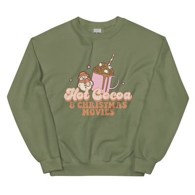 Monogrammed 'Hot Cocoa & Christmas Movies' Crewneck Sweatshirt - United Monograms
