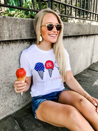 Monogrammed 'How Sweet It Is To Be American' Premium T-Shirt - United Monograms