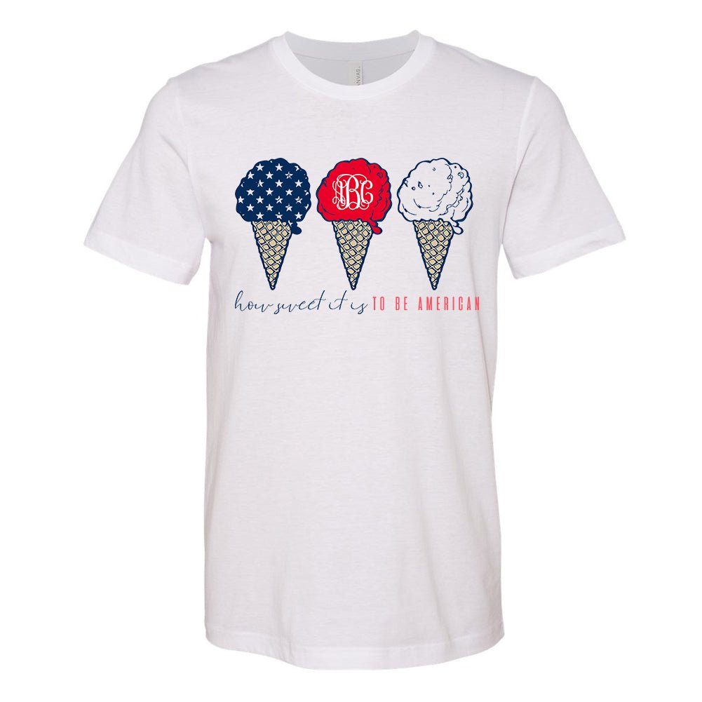 Monogrammed 'How Sweet It Is To Be American' Premium T-Shirt - United Monograms