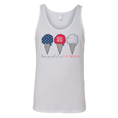 Monogrammed 'How Sweet It Is To Be American' Premium Tank Top - United Monograms