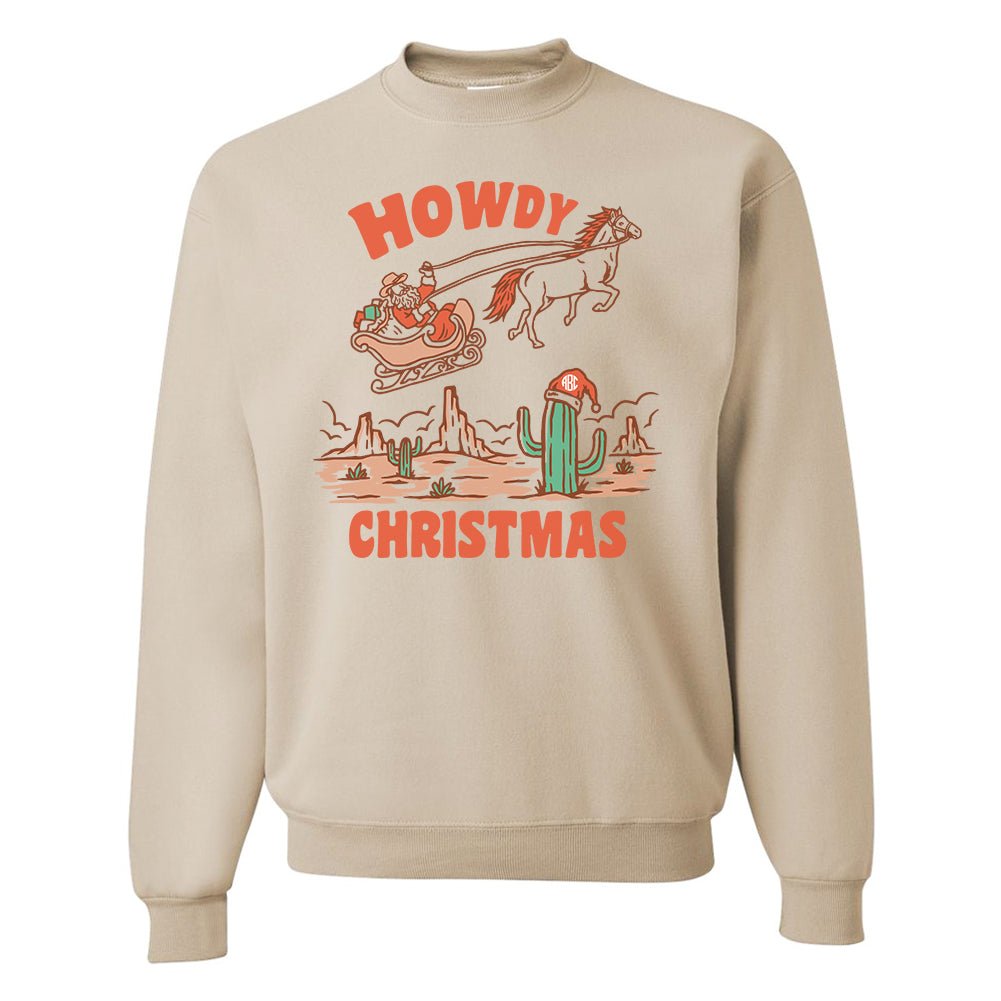 Monogrammed 'Howdy Christmas' Crewneck Sweatshirt - United Monograms