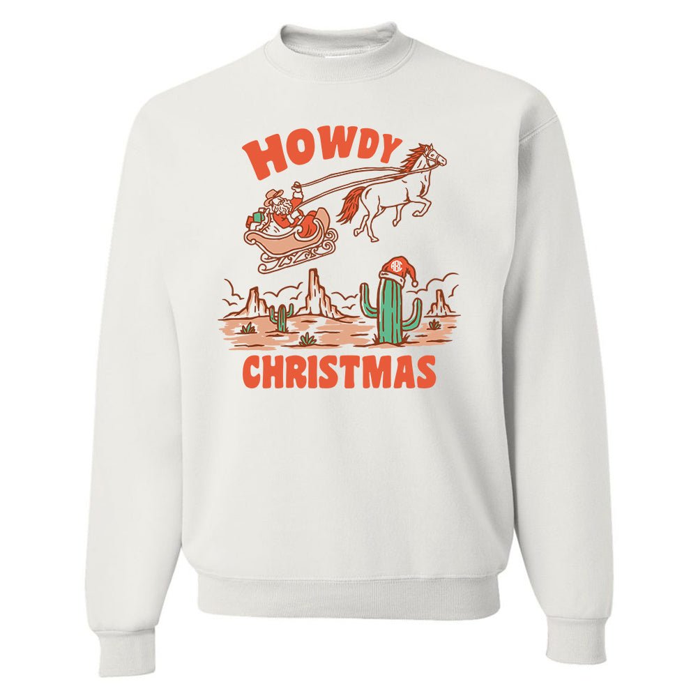 Monogrammed 'Howdy Christmas' Crewneck Sweatshirt - United Monograms