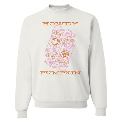 Monogrammed 'Howdy Pumpkin Boots' Crewneck Sweatshirt - United Monograms