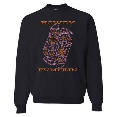 Monogrammed 'Howdy Pumpkin Boots' Crewneck Sweatshirt - United Monograms