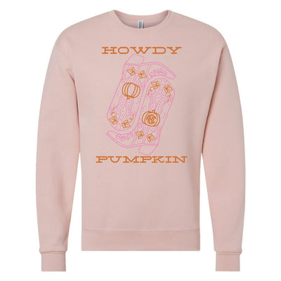Monogrammed 'Howdy Pumpkin Boots' Crewneck Sweatshirt - United Monograms