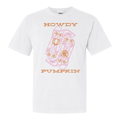 Monogrammed 'Howdy Pumpkin Boots' T-Shirt - United Monograms