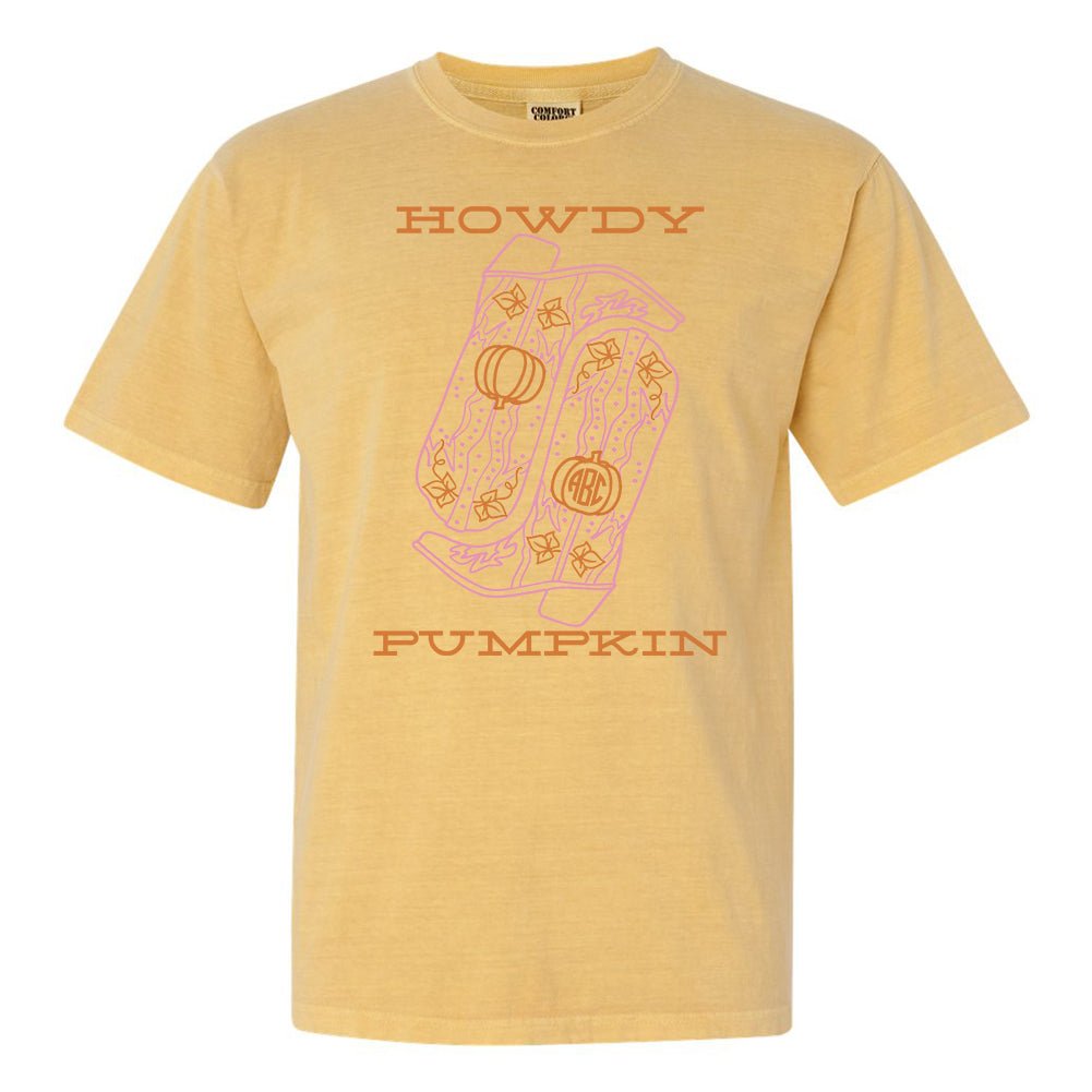 Monogrammed 'Howdy Pumpkin Boots' T-Shirt - United Monograms