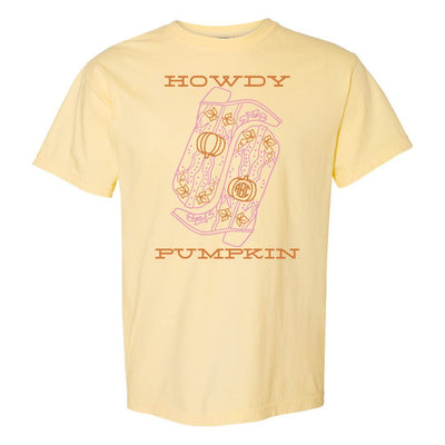 Monogrammed 'Howdy Pumpkin Boots' T-Shirt - United Monograms