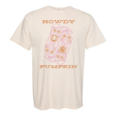 Monogrammed 'Howdy Pumpkin Boots' T-Shirt - United Monograms