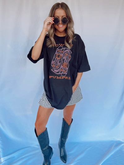 Monogrammed 'Howdy Pumpkin Boots' T-Shirt - United Monograms