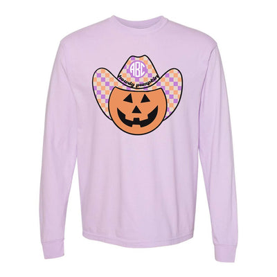 Monogrammed 'Howdy Pumpkin' Comfort Colors Long Sleeve T-Shirt - United Monograms