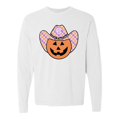 Monogrammed 'Howdy Pumpkin' Comfort Colors Long Sleeve T-Shirt - United Monograms