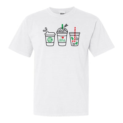 Monogrammed 'I Love Coffee & Christmas' T-Shirt - United Monograms