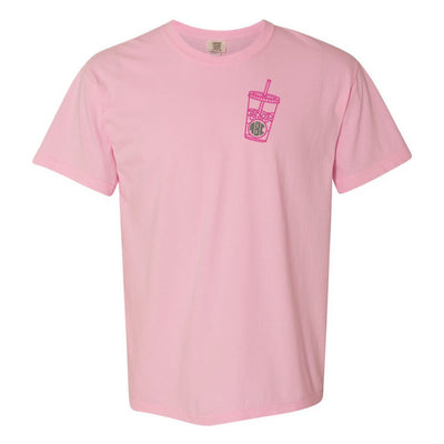 Monogrammed Iced Coffee Comfort Colors T-Shirt - United Monograms