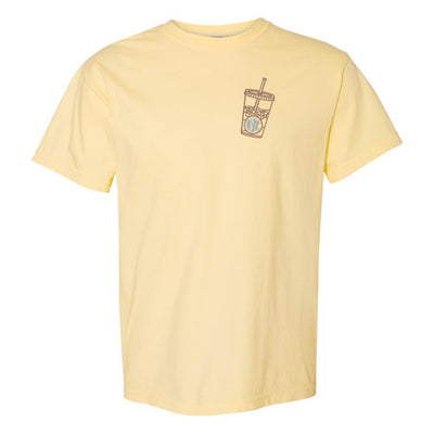 Monogrammed Iced Coffee Comfort Colors T-Shirt - United Monograms